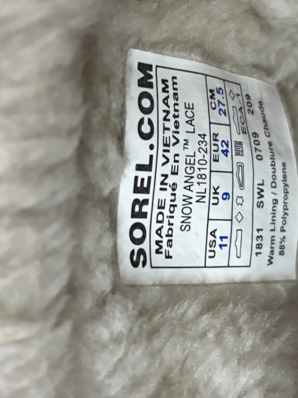 Sorel Snow Angel Lace Tan Waterproof Winter Boots 11
